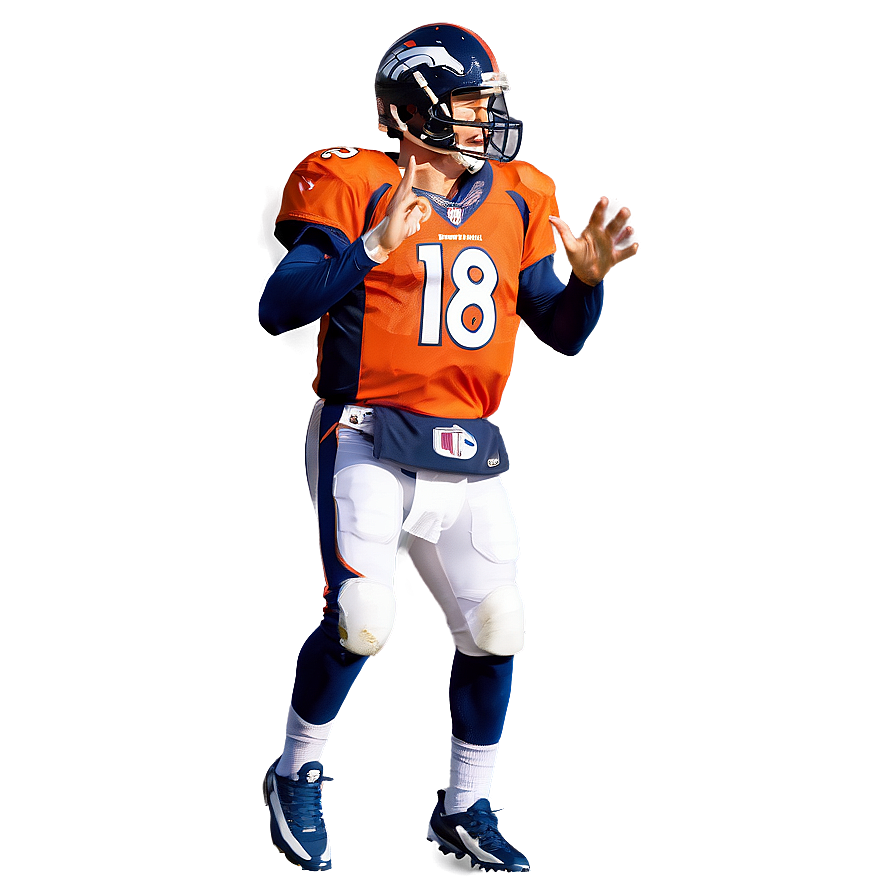 Quarterback Peyton Manning Action Shot Png 06252024 PNG image