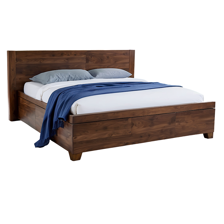 Queen Bed With Storage Png 05042024 PNG image