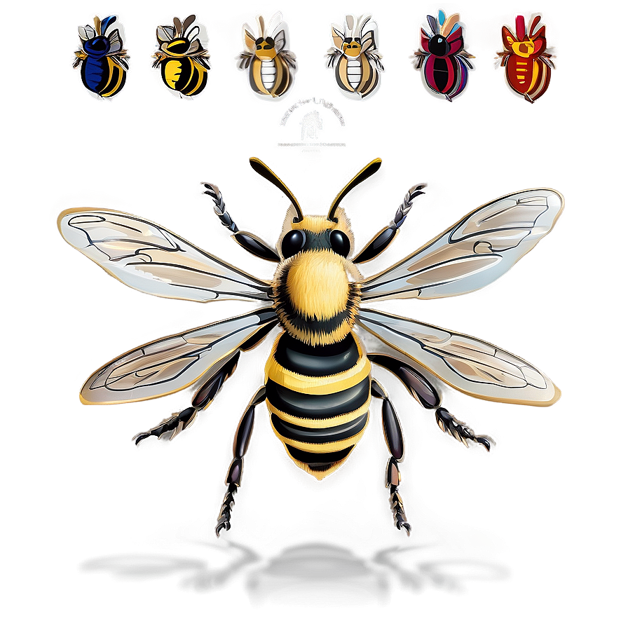 Queen Bee Illustration Png 06262024 PNG image