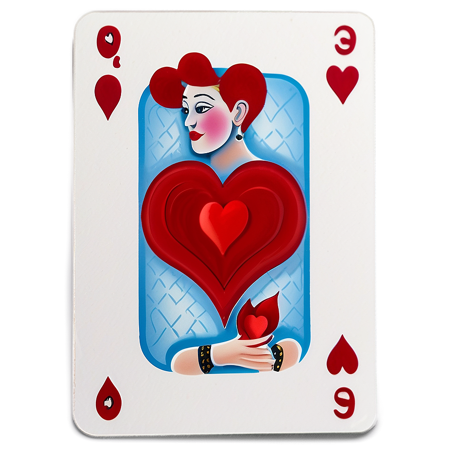 Queen Of Hearts Card Png 05212024 PNG image