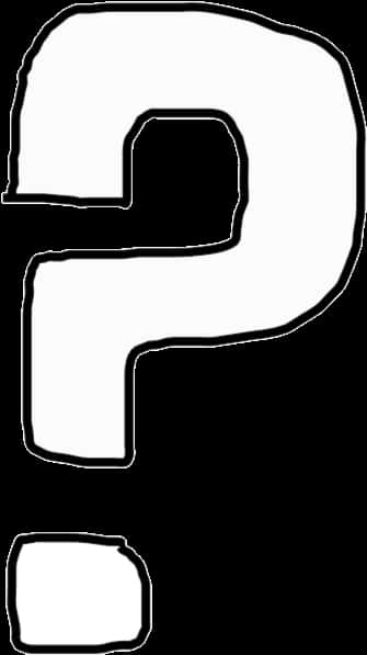 Question Mark Clipart Blackand White PNG image