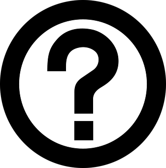 Question Mark Icon Blackand White PNG image