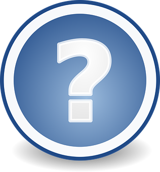 Question Mark Icon Blue Background PNG image