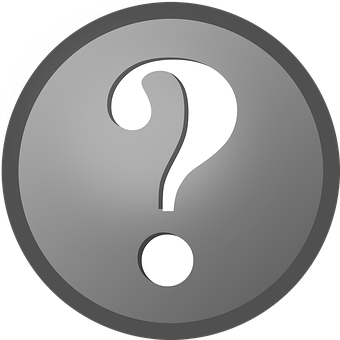 Question Mark Icon Gray Background PNG image