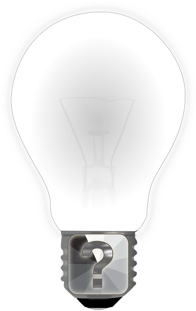 Question Mark Lightbulb Idea Concept PNG image