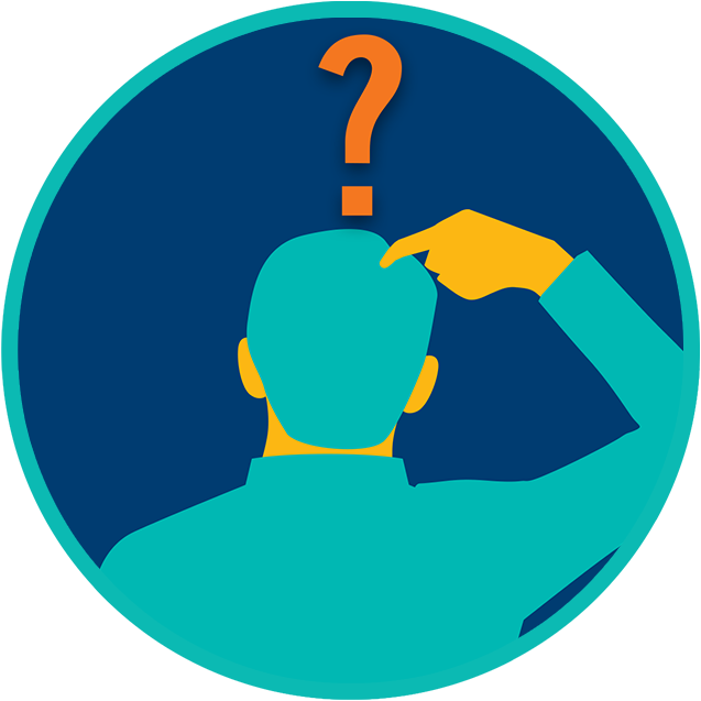 Questioning Man Silhouette PNG image