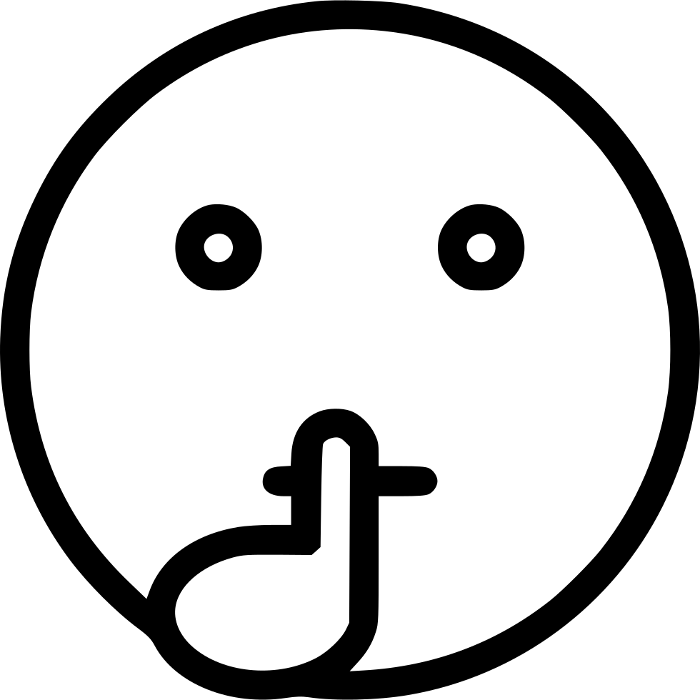 Quiet_ Sign_ Emoji PNG image