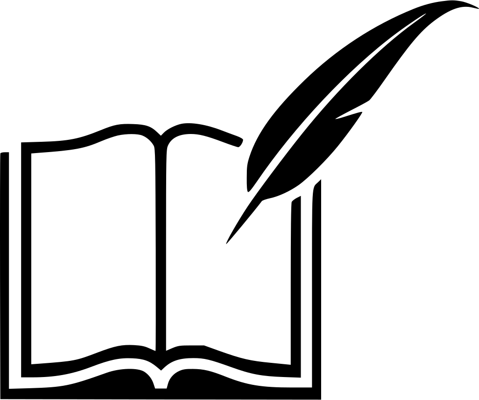 Quill_and_ Open_ Book_ Icon PNG image