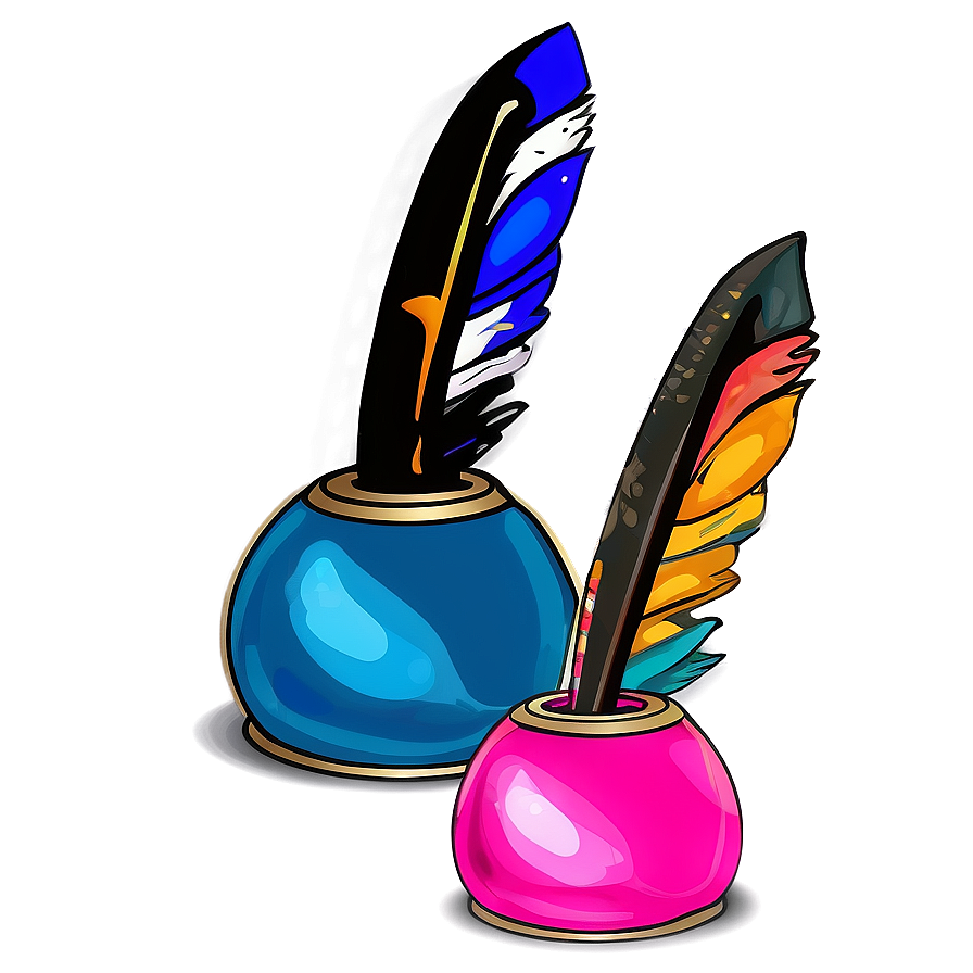 Quill Pen In Inkpot Png Wuo7 PNG image