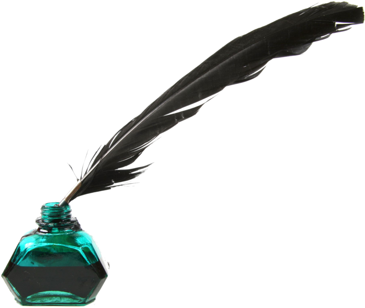 Quill Penand Inkwell PNG image