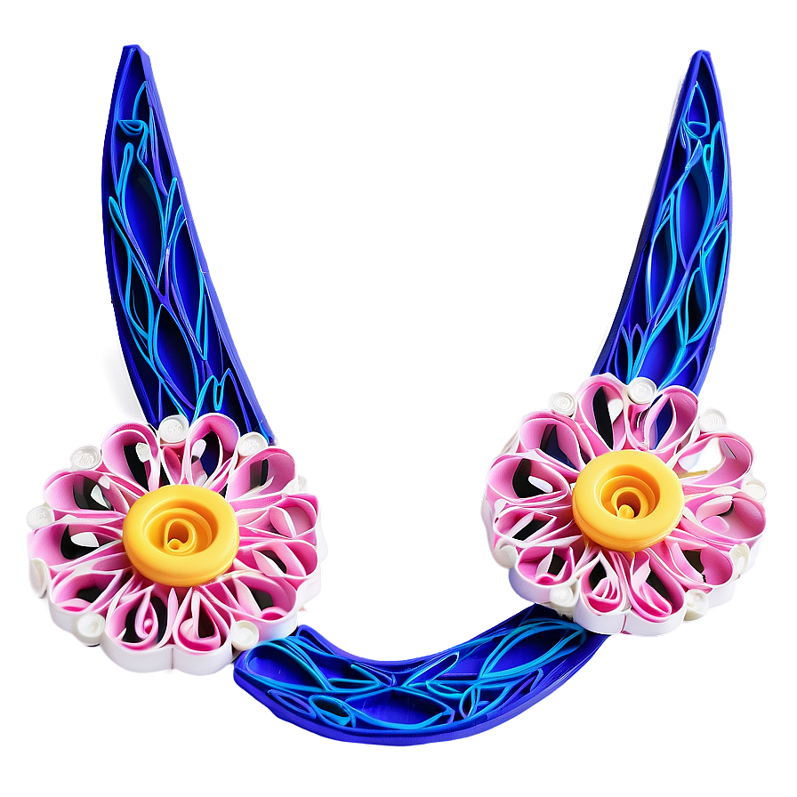 Quilled Rolled Flower Design Png 64 PNG image