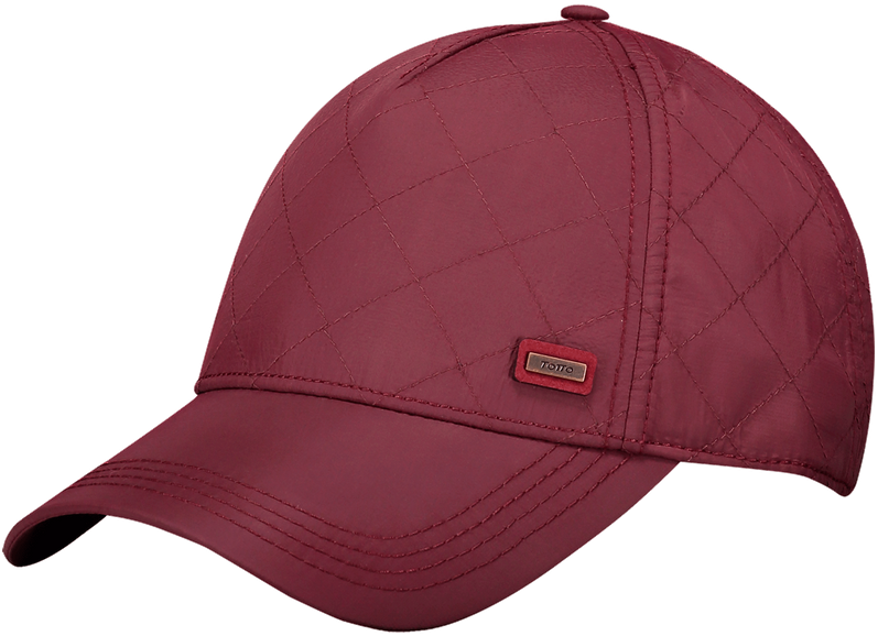 Quilted Burgundy Baseball Cap PNG image