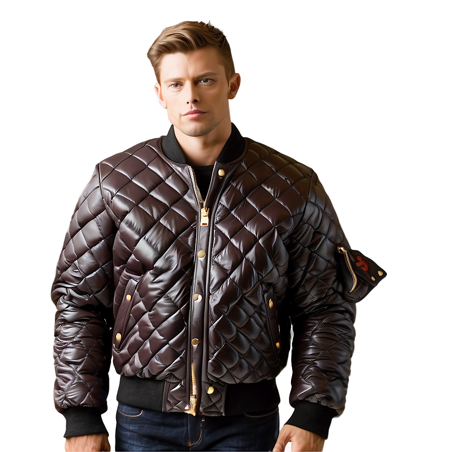 Quilted Winter Bomber Png 06282024 PNG image