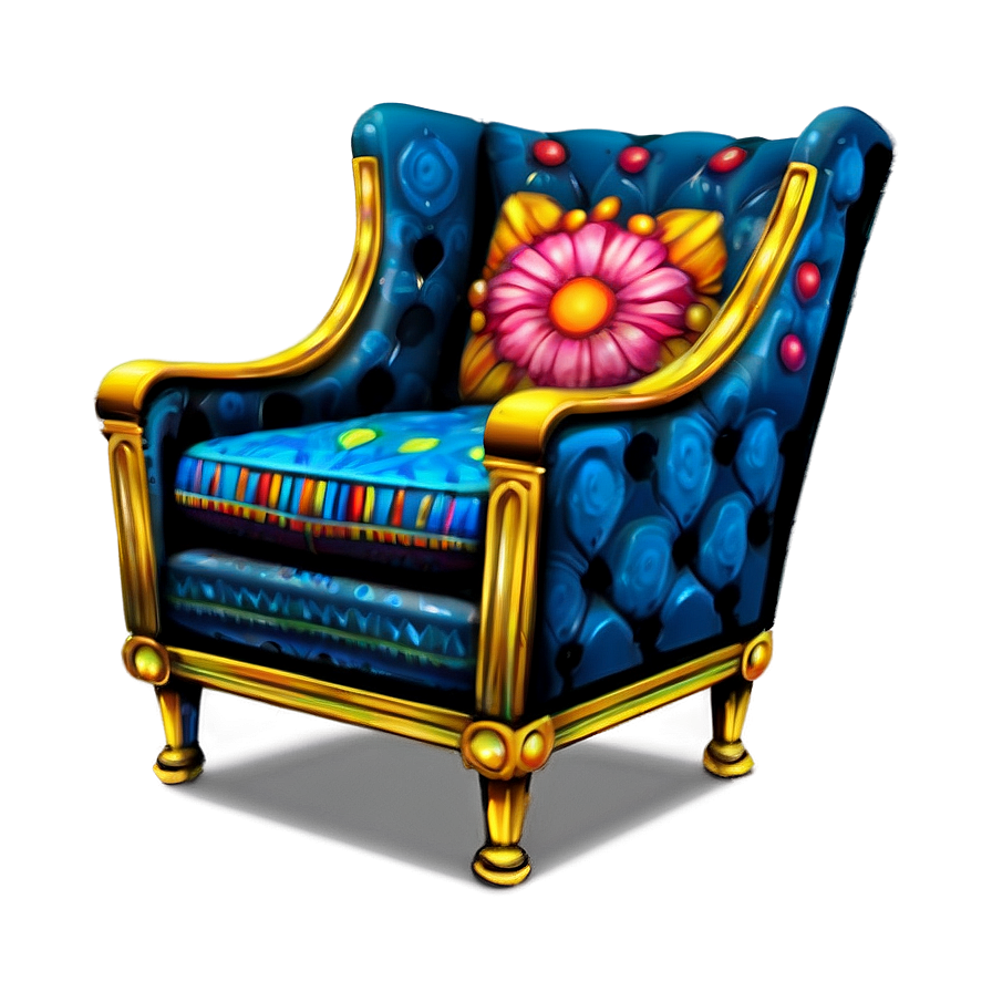 Quirky Cartoon Armchair Png 06262024 PNG image