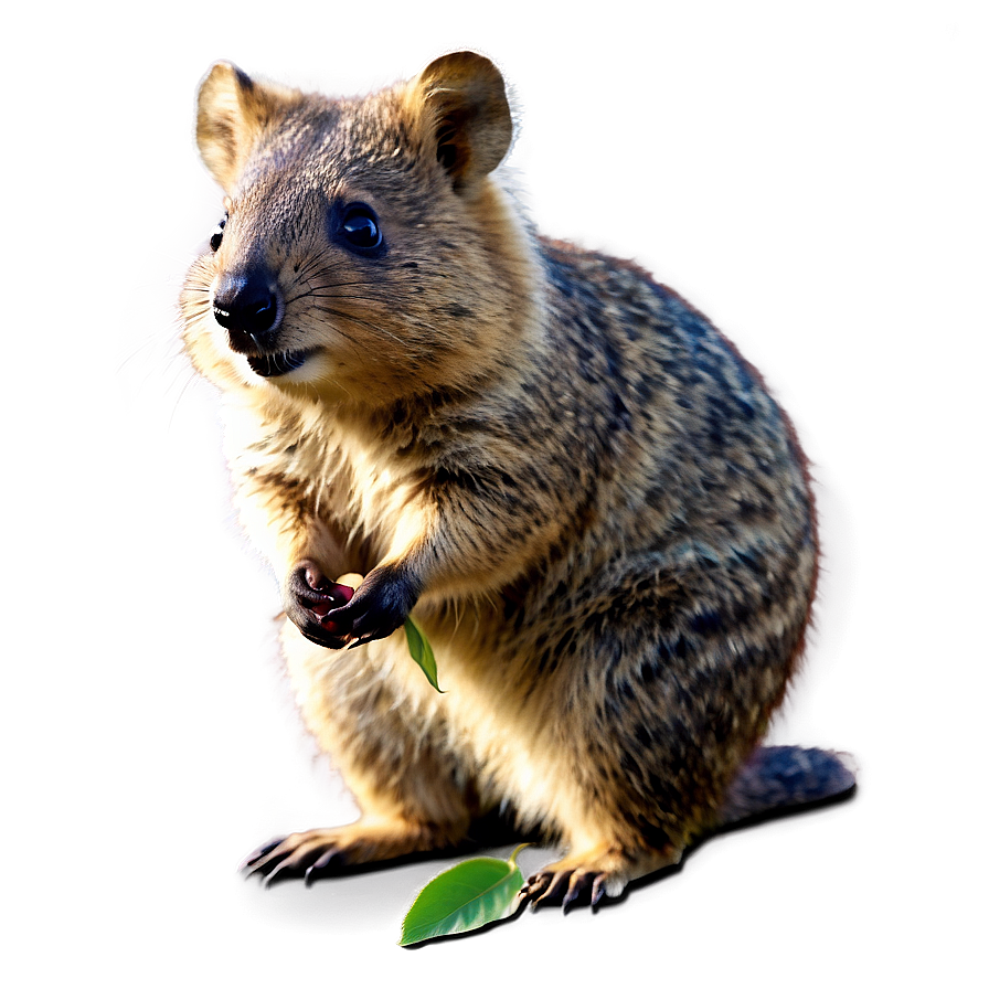 Quokka Eating Leaves Png 06242024 PNG image