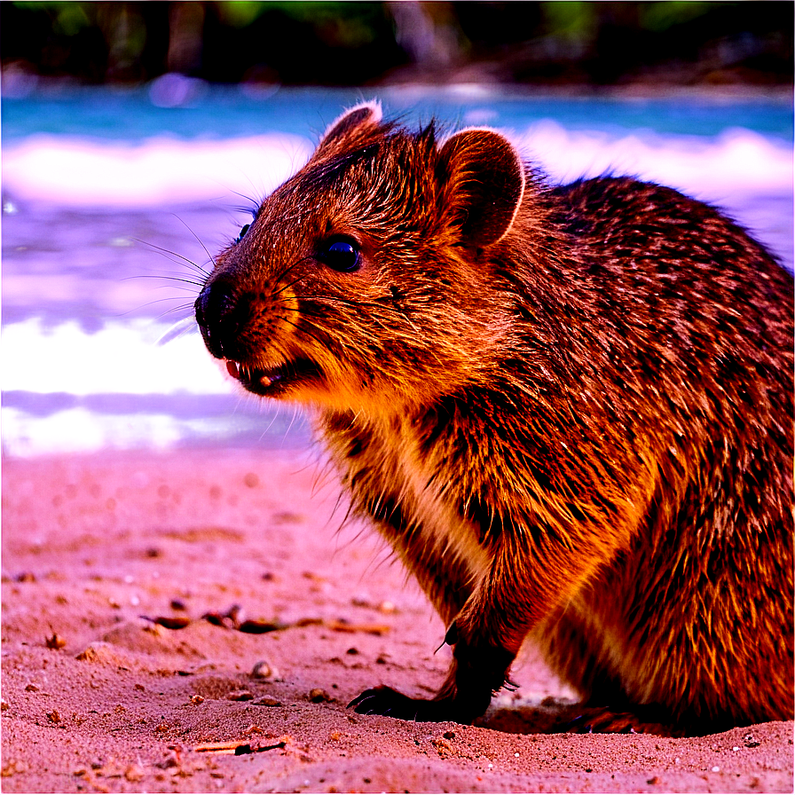 Quokka On The Beach Png 06242024 PNG image