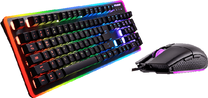 R G B Gaming Keyboardand Mouse Combo PNG image