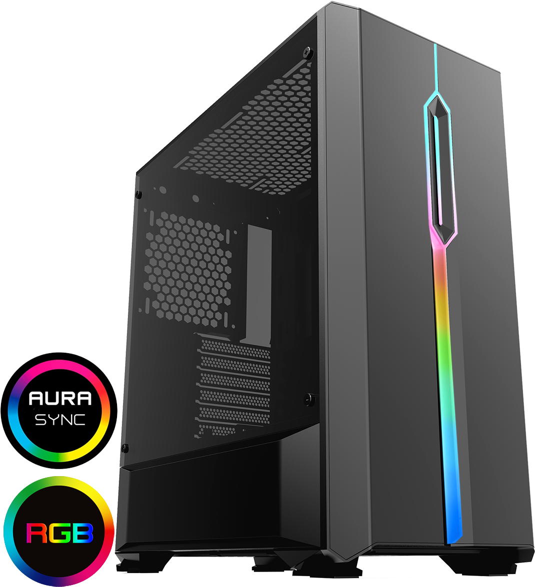 R G B Gaming P C Case PNG image