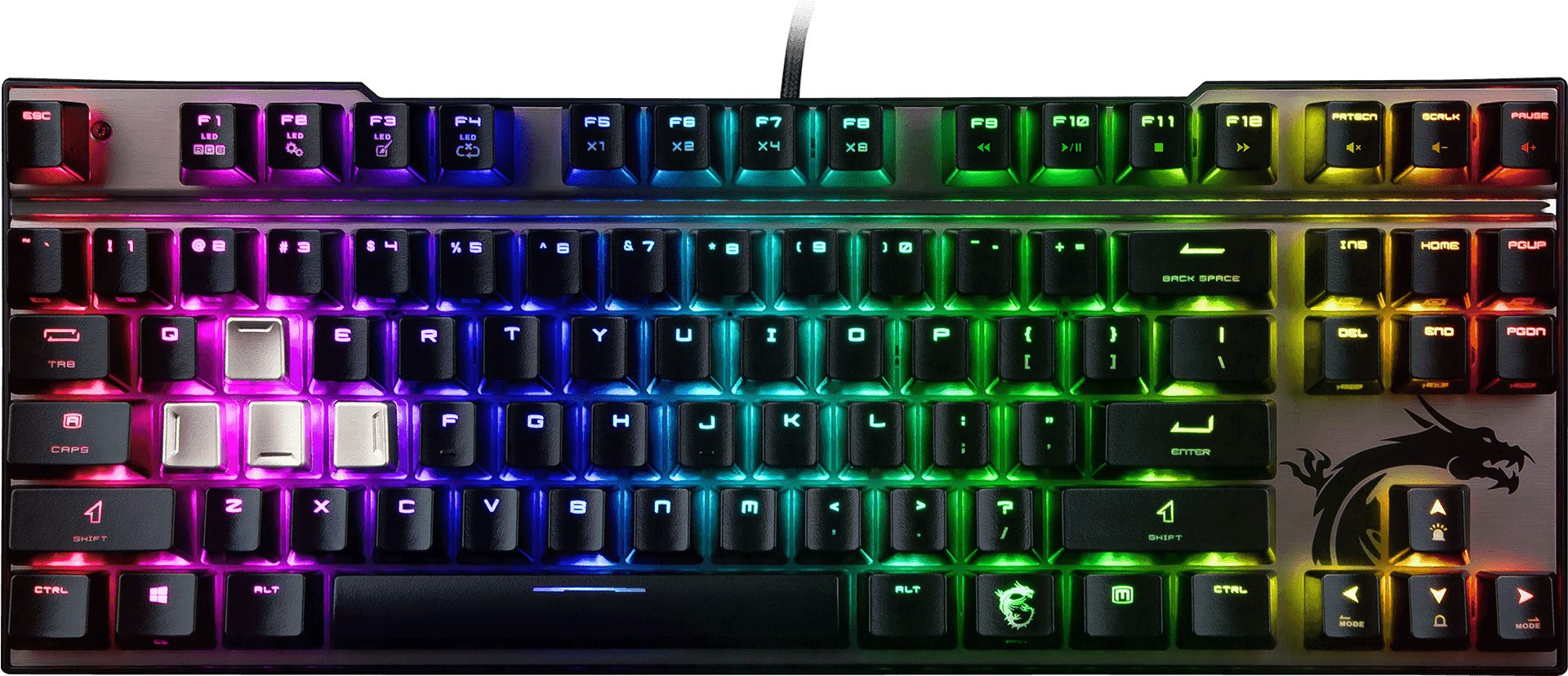 R G B Mechanical Gaming Keyboard PNG image