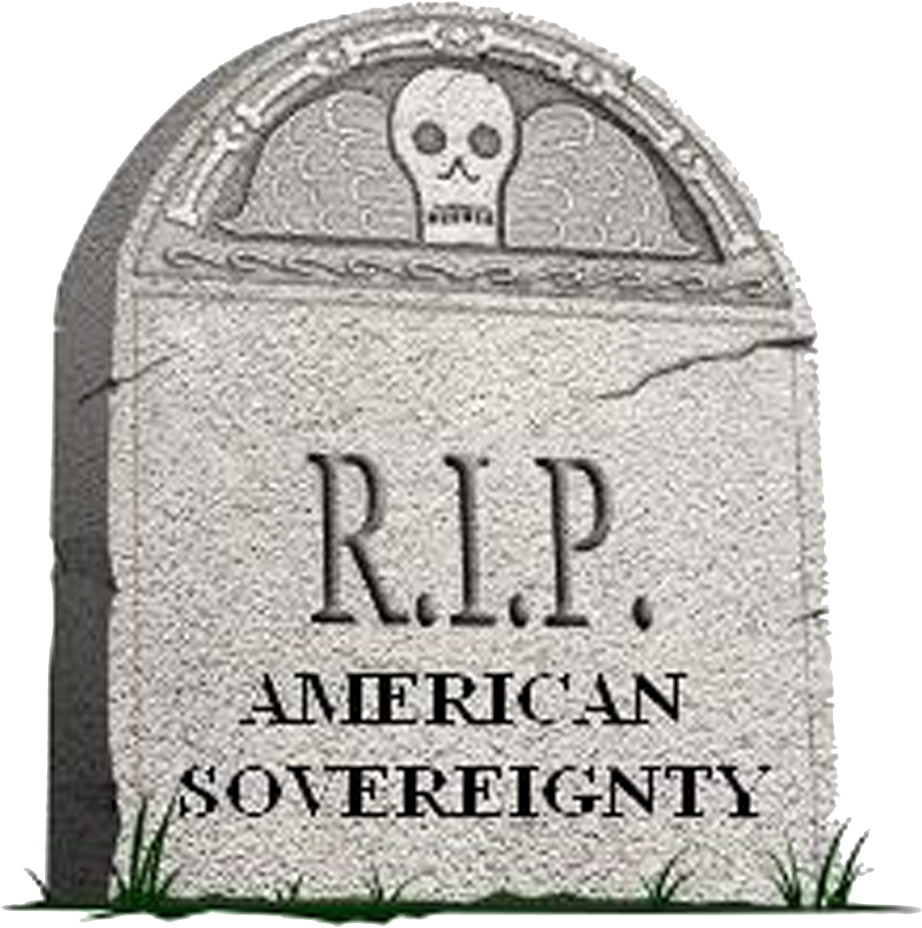 R I P American Sovereignty Tombstone PNG image