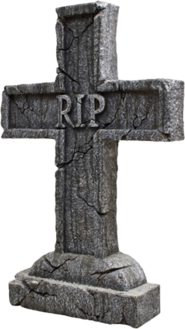 R I P Cross Tombstone PNG image