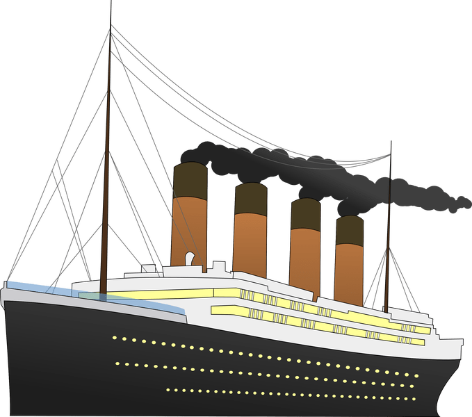 R M S Titanic Illustration PNG image