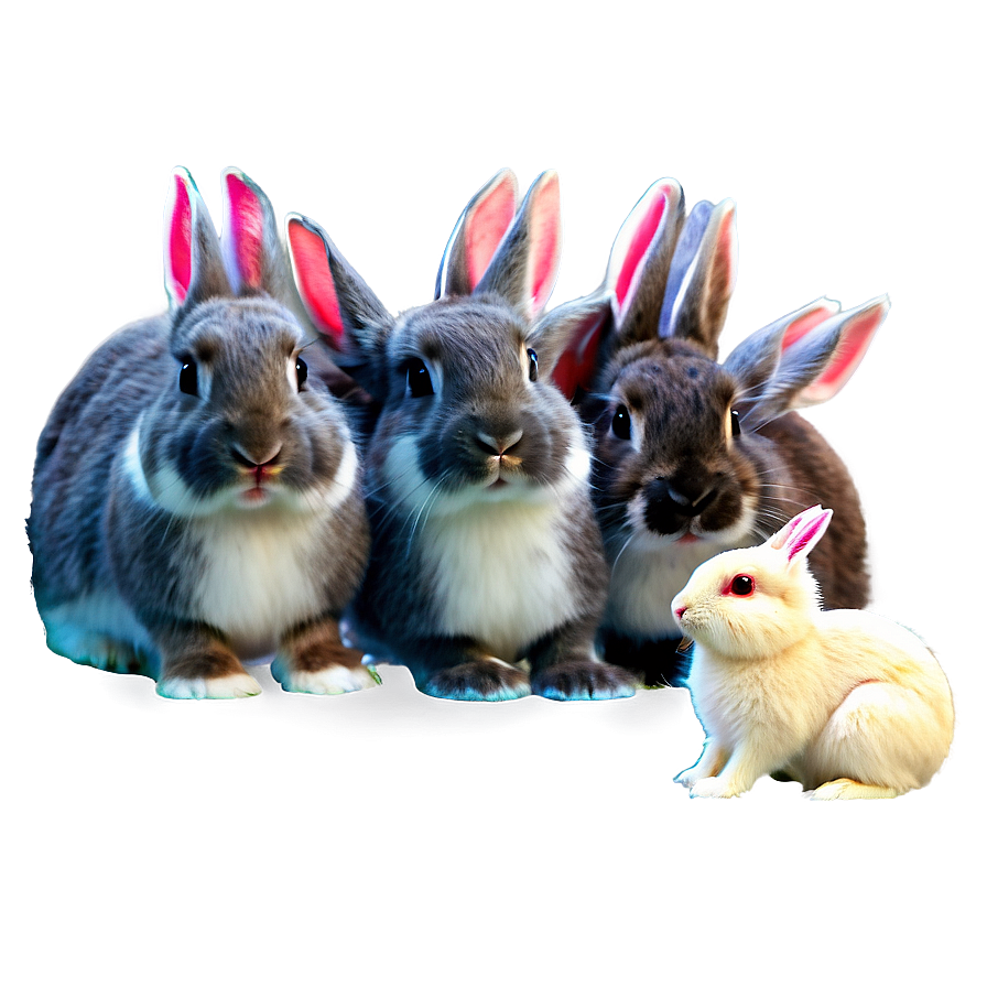 Rabbit Family Png Lgn PNG image