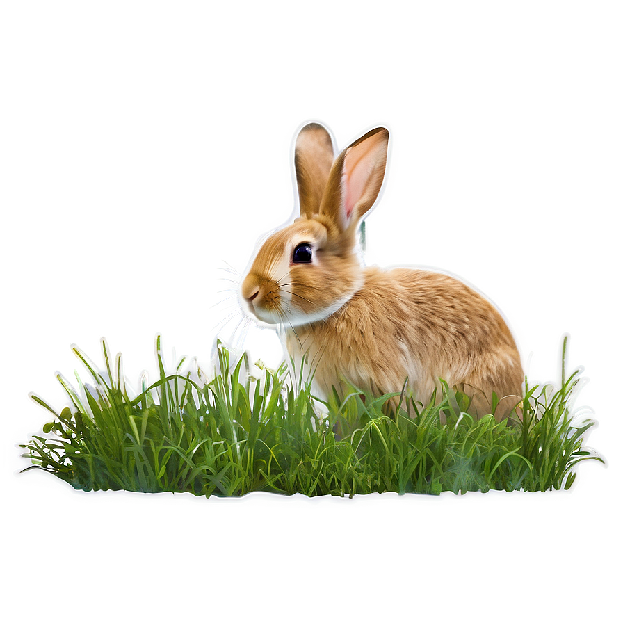 Rabbit In Grass Png Qer PNG image