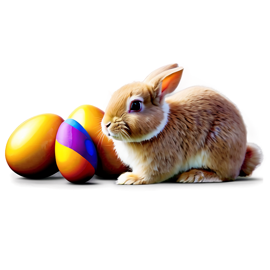 Rabbit With Easter Eggs Png 05062024 PNG image