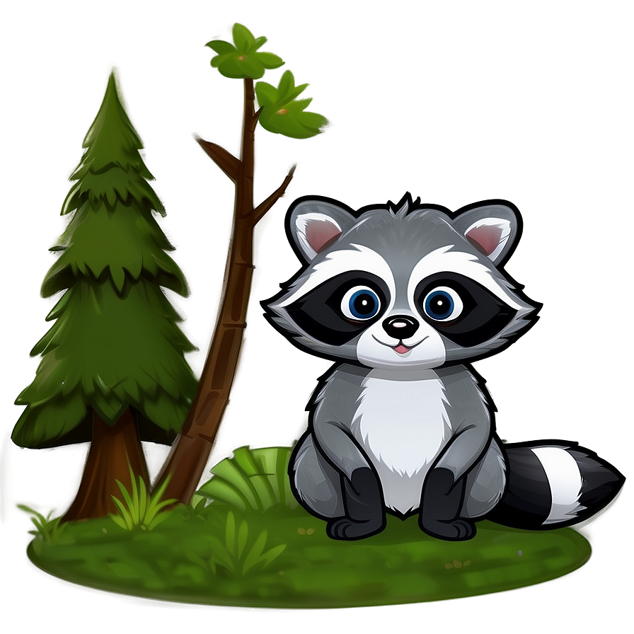 Raccoon Forest Adventure Png War15 PNG image