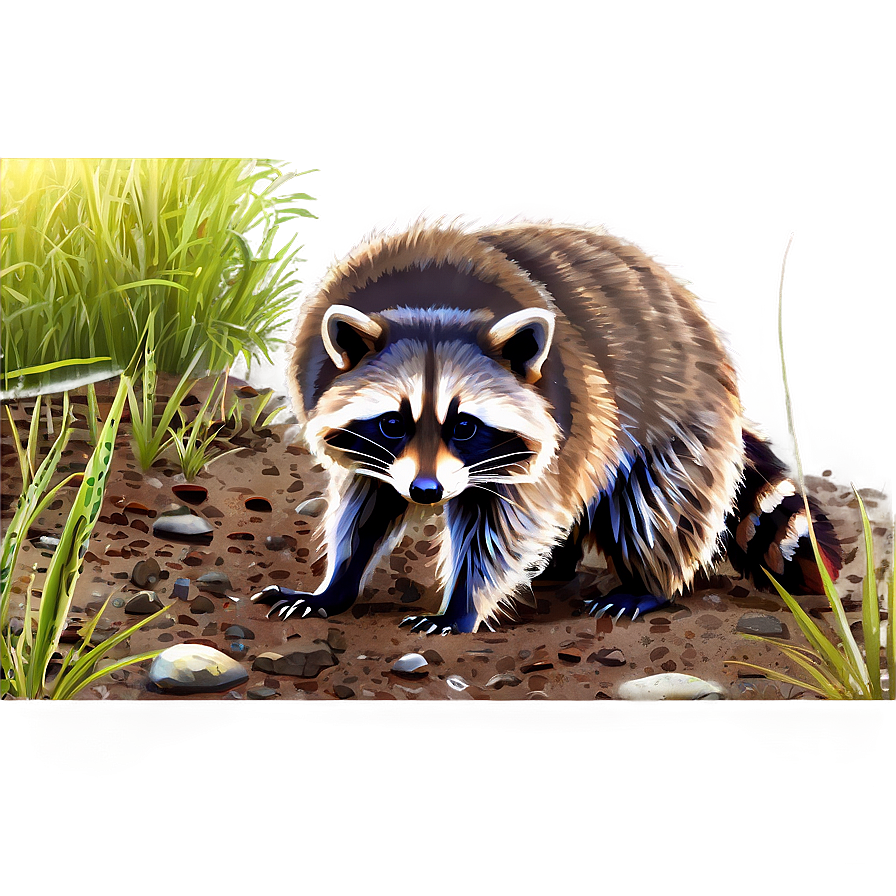 Raccoon Habitat Illustration Png 05232024 PNG image