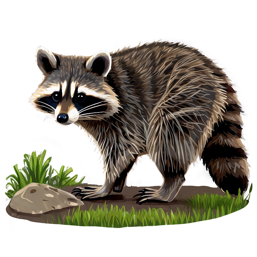 Raccoon Habitat Illustration Png 72 PNG image