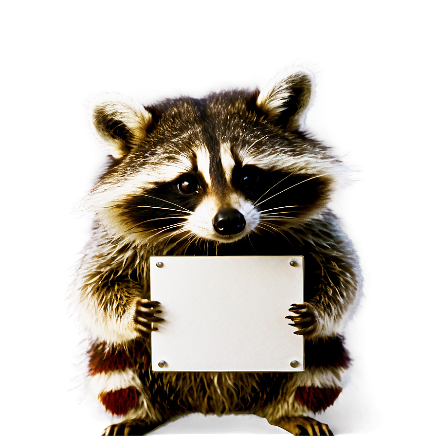 Raccoon Holding Sign Png 43 PNG image