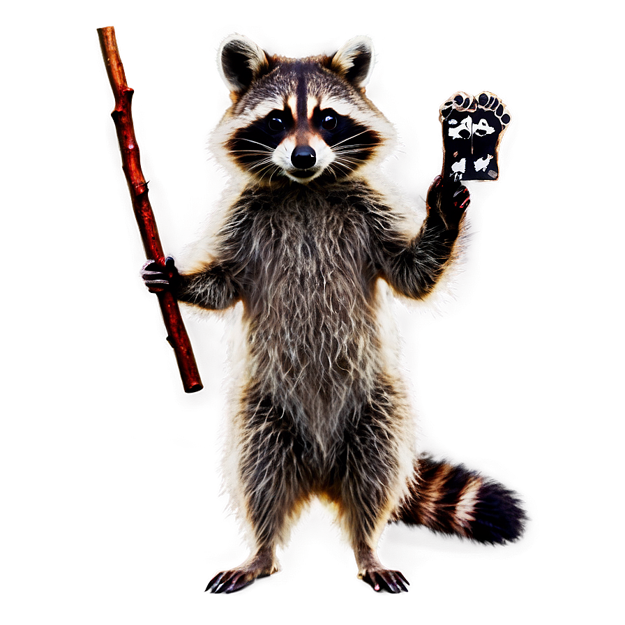 Raccoon Holding Sign Png Qtw PNG image