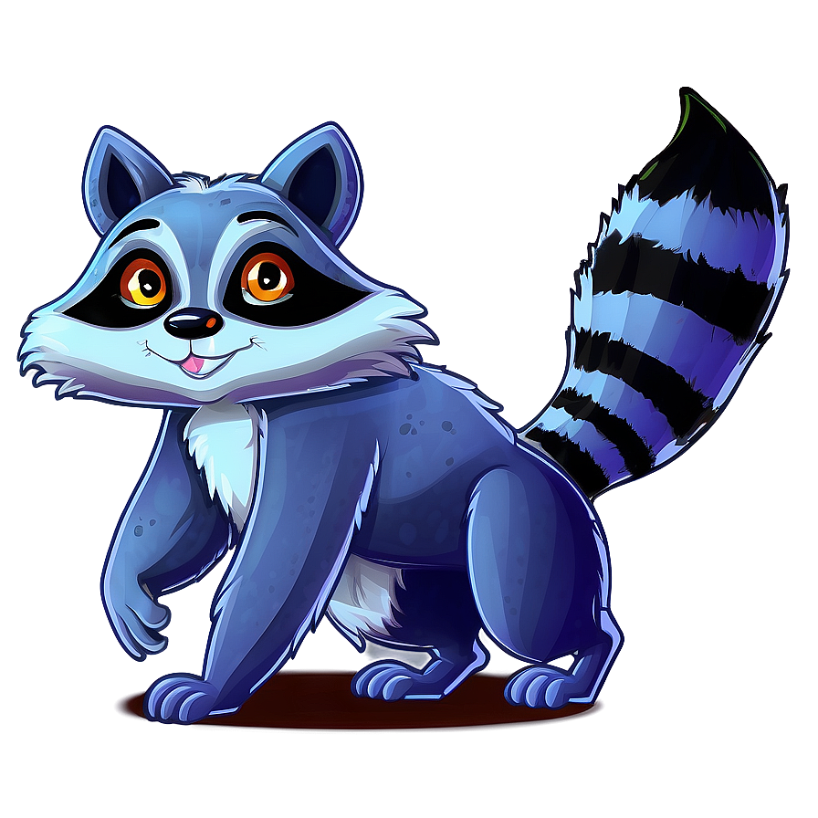 Raccoon In Cartoon Style Png 94 PNG image