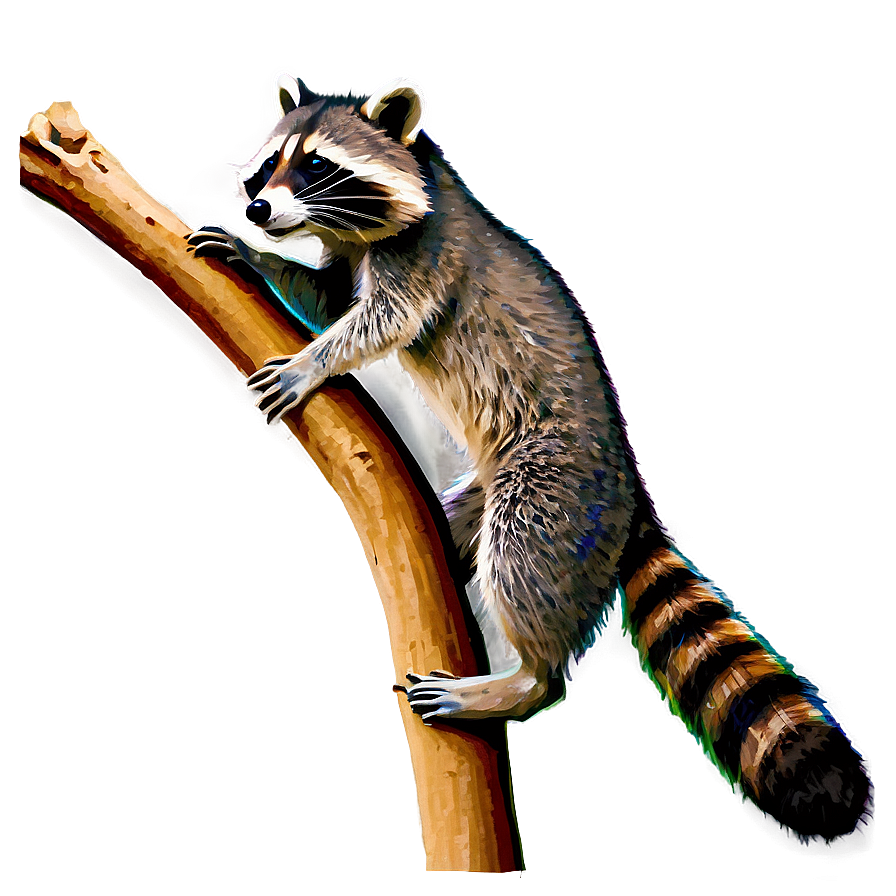 Raccoon On Branch Png 62 PNG image