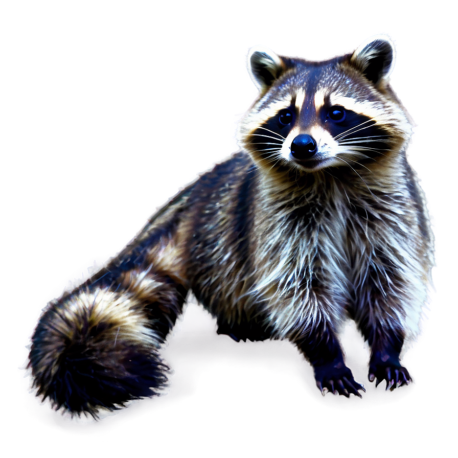 Raccoon Winter Scene Png Vls PNG image