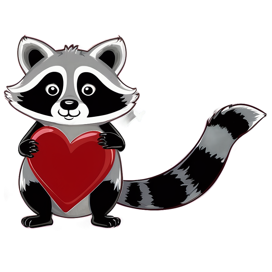 Raccoon With Heart Png 89 PNG image