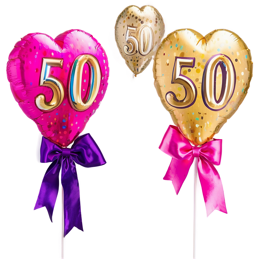 Radiant 50th Birthday Party Png 06272024 PNG image