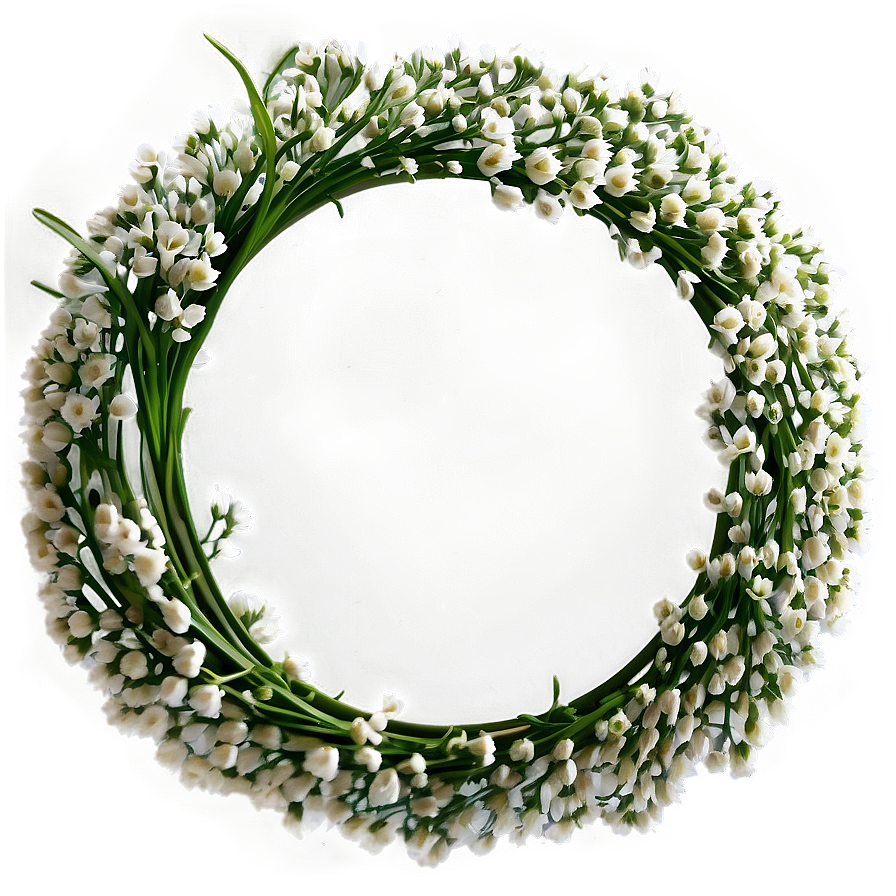 Radiant Baby's Breath Circle Png 06212024 PNG image