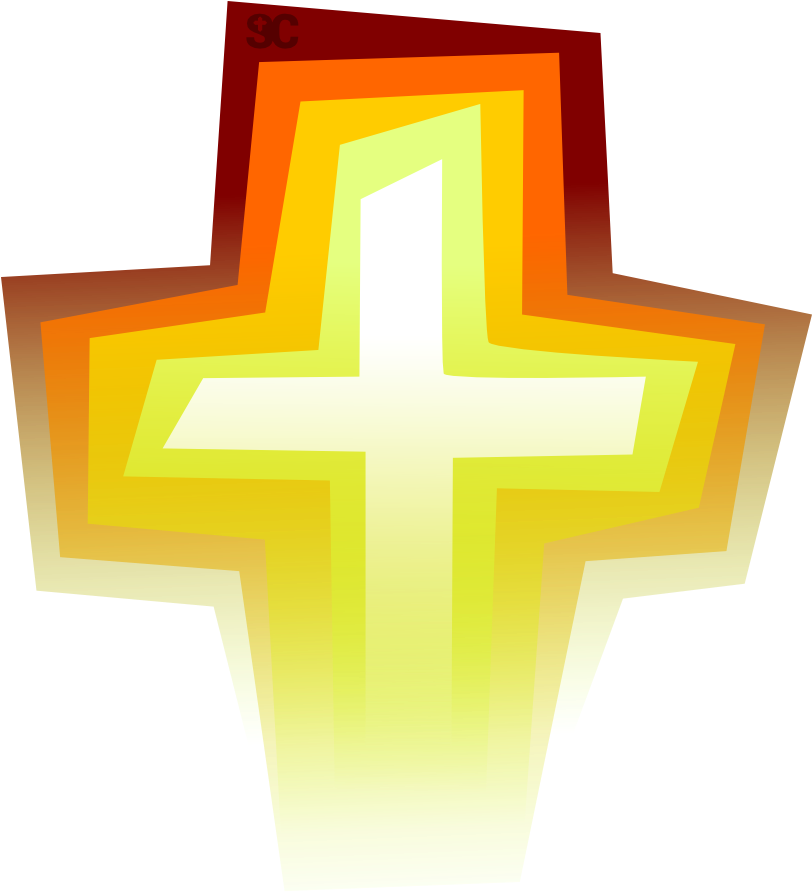 Radiant Christian Cross Clipart PNG image