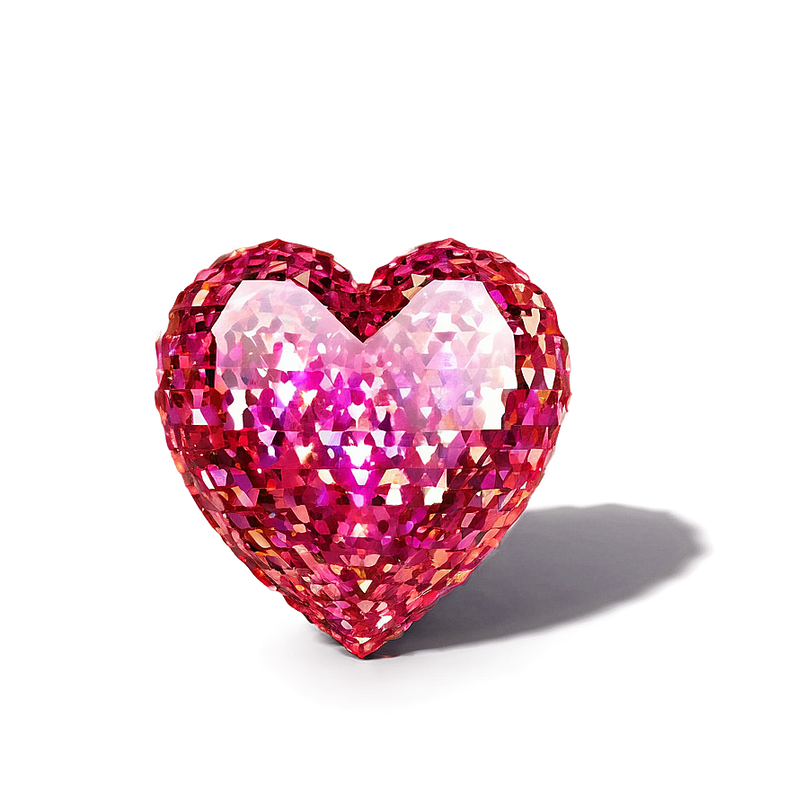 Radiant Glitter Heart Png 06272024 PNG image