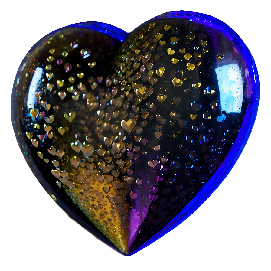 Radiant Glitter Heart Png Tyj PNG image