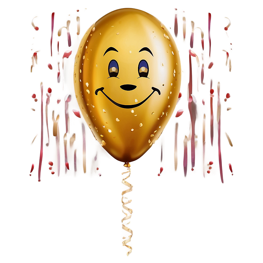 Radiant Gold Balloon Png 06212024 PNG image