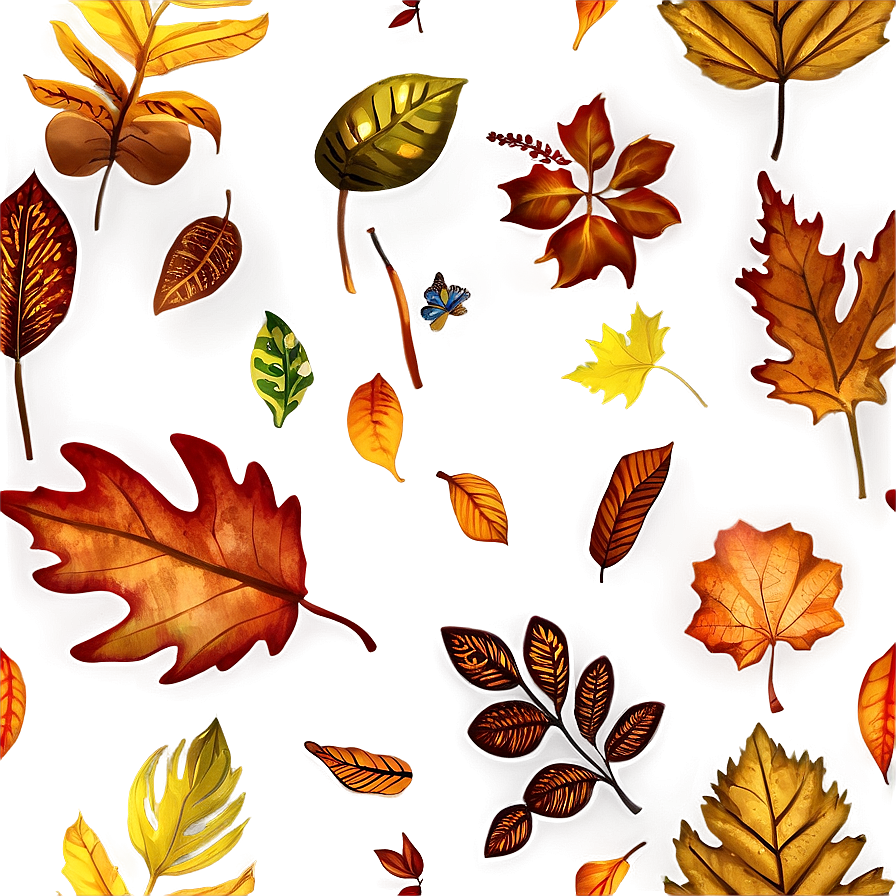 Radiant Leaves Falling Png 06132024 PNG image