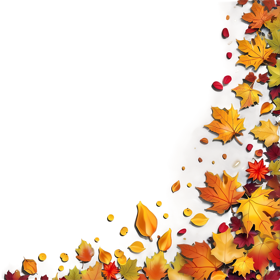 Radiant Leaves Falling Png 06132024 PNG image