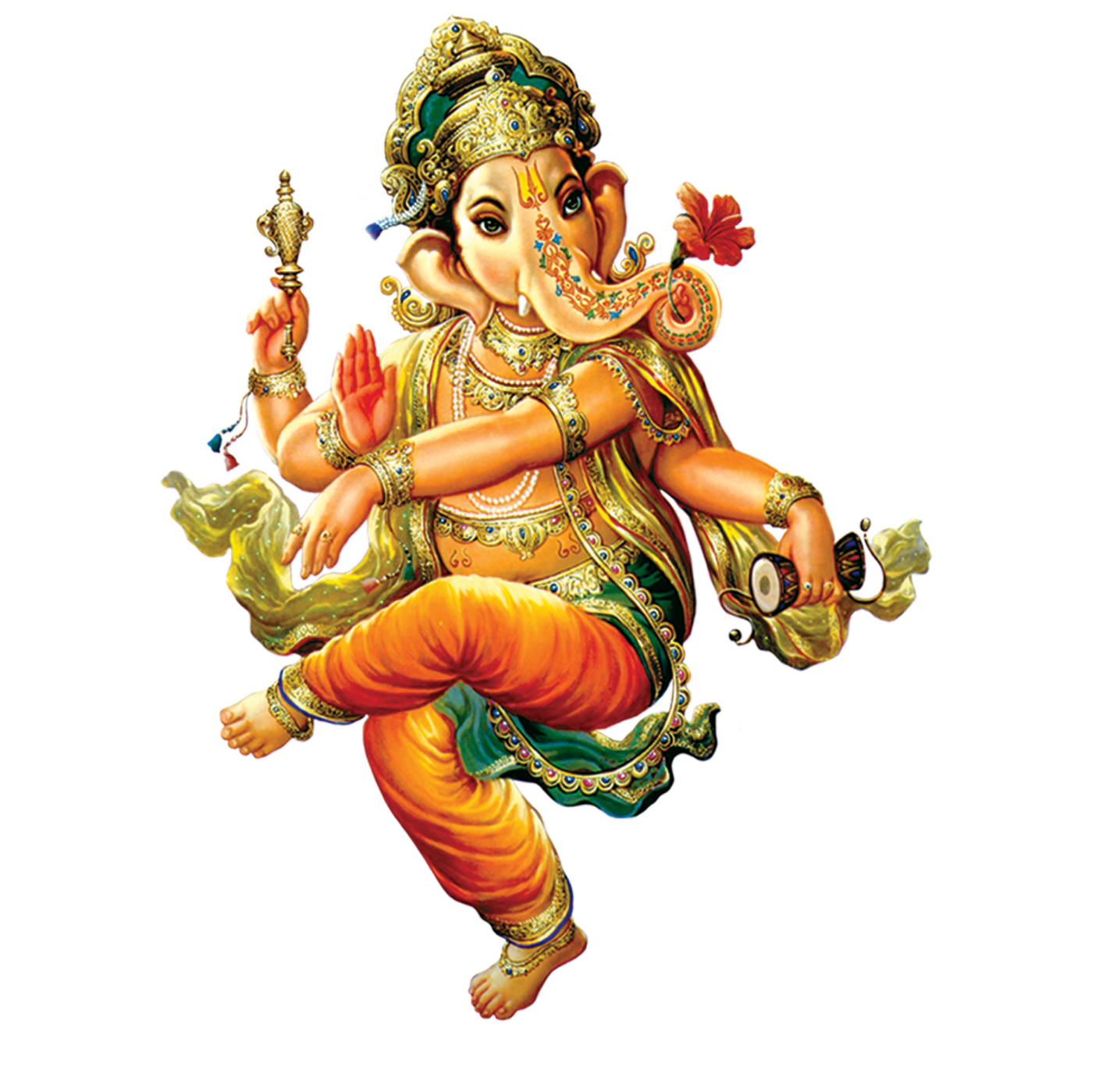 Radiant Lord Ganesha Artwork PNG image