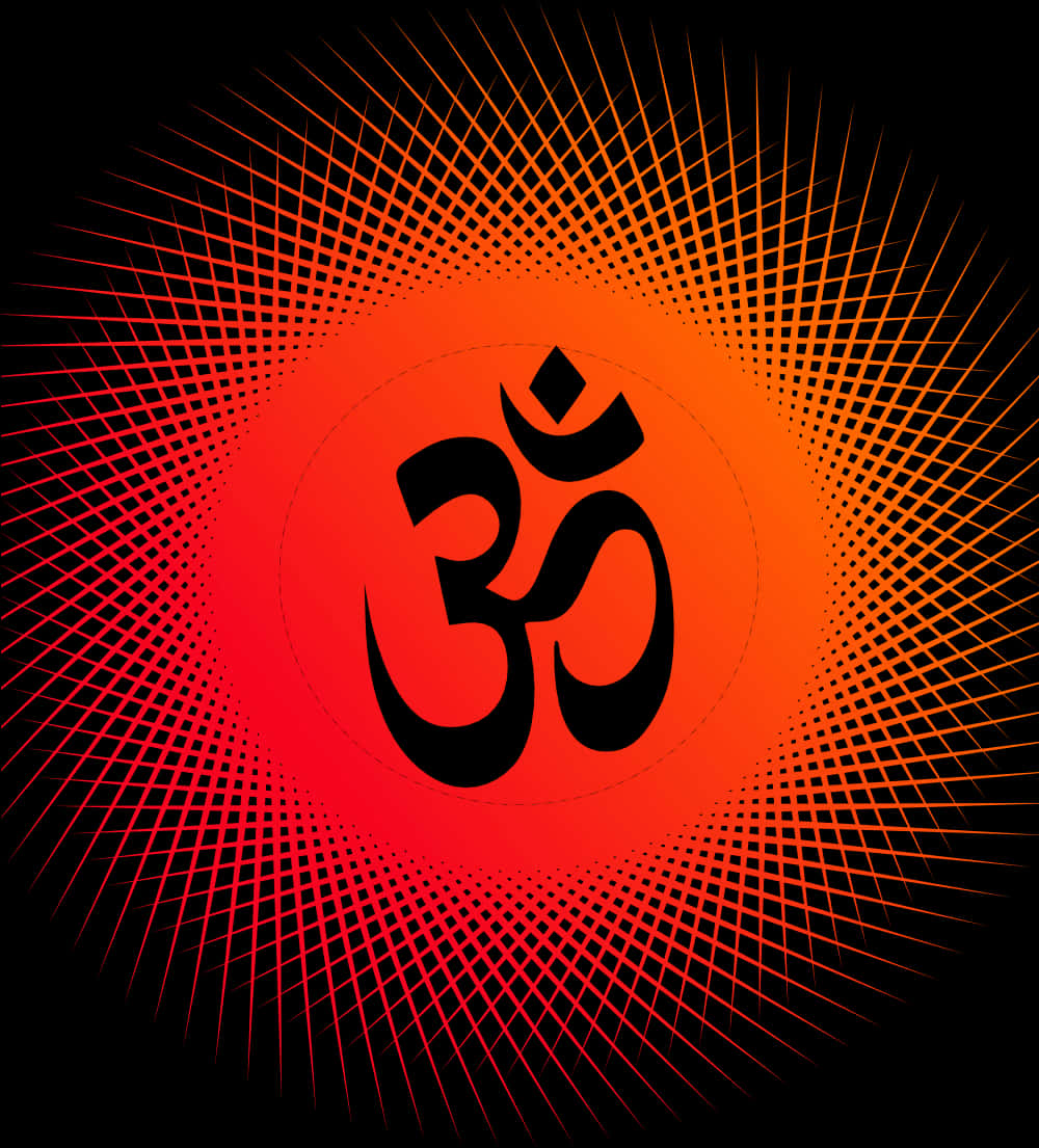 Radiant Om Symbol Art PNG image