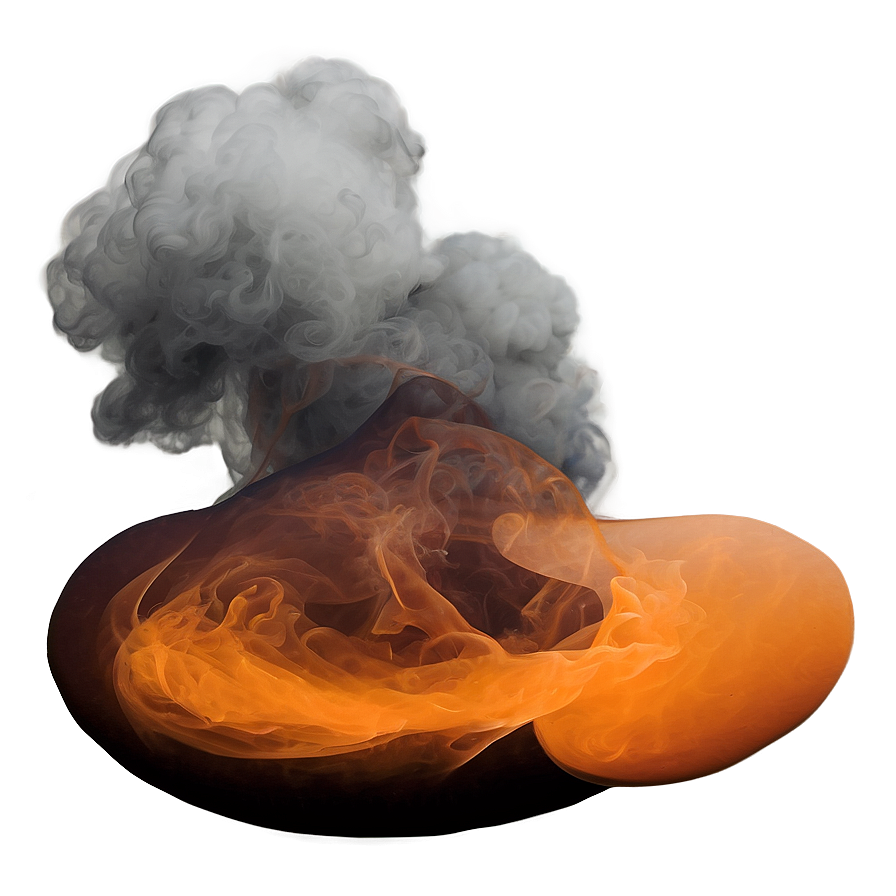 Radiant Orange Smoke Composition Png 06262024 PNG image