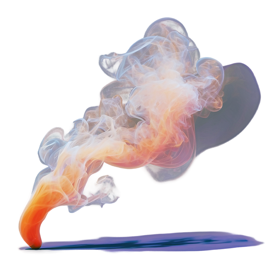 Radiant Orange Smoke Composition Png Ybt PNG image